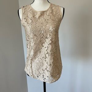 Diane Von Furstenberg size 0 open lace tank top